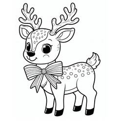 Malvorlage: Weihnachtsrentier (Feiertage und Feiern) #215789 - Kostenlose Malvorlagen zum Ausdrucken