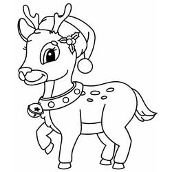 Malvorlage: Weihnachtsrentier (Feiertage und Feiern) #215792 - Kostenlose Malvorlagen zum Ausdrucken