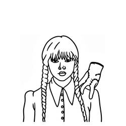 Malvorlage: Wednesday Addams (Filme und TV-Serien) #189748 - Kostenlose Malvorlagen zum Ausdrucken