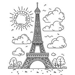 Malvorlage: Eiffelturm (Gebäude und Architektur) #219095 - Kostenlose Malvorlagen zum Ausdrucken