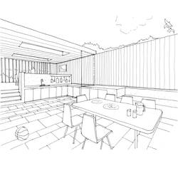 Malvorlage: Esszimmer (Gebäude und Architektur) #66296 - Kostenlose Malvorlagen zum Ausdrucken