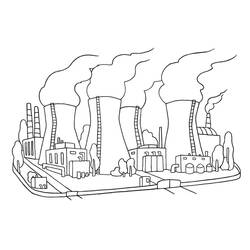 Malvorlage: Fabrik (Gebäude und Architektur) #185550 - Kostenlose Malvorlagen zum Ausdrucken