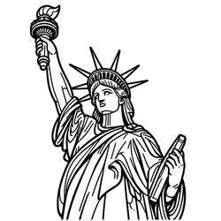Malvorlage: Freiheitsstatue (Gebäude und Architektur) #218894 - Kostenlose Malvorlagen zum Ausdrucken