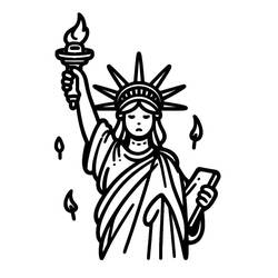 Malvorlage: Freiheitsstatue (Gebäude und Architektur) #218908 - Kostenlose Malvorlagen zum Ausdrucken