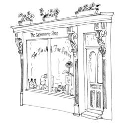 Zeichnungen zum Ausmalen: Geschäft - Kostenlose Malvorlagen zum Ausdrucken