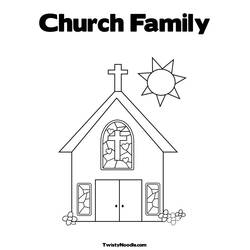 Malvorlage: Kirche (Gebäude und Architektur) #64160 - Kostenlose Malvorlagen zum Ausdrucken