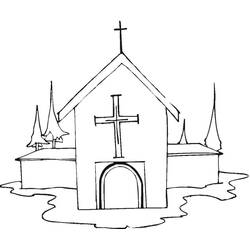 Malvorlage: Kirche (Gebäude und Architektur) #64179 - Kostenlose Malvorlagen zum Ausdrucken