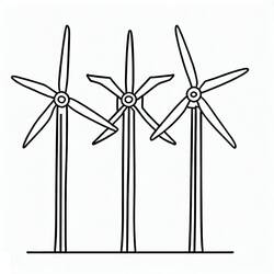 Malvorlage: Windkraftanlage (Gebäude und Architektur) #187641 - Kostenlose Malvorlagen zum Ausdrucken