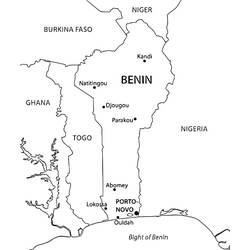 Zeichnungen zum Ausmalen: Benin - Kostenlose Malvorlagen zum Ausdrucken