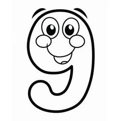 Zeichnungen zum Ausmalen: Nummer 9 - Kostenlose Malvorlagen zum Ausdrucken