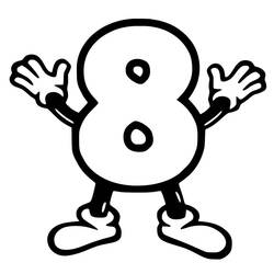 Zeichnungen zum Ausmalen: Nummer 8 - Kostenlose Malvorlagen zum Ausdrucken
