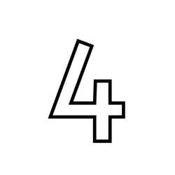 Zeichnungen zum Ausmalen: Nummer 4 - Kostenlose Malvorlagen zum Ausdrucken