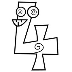 Malvorlage: Nummer 4 (Lernen und Bildung) #221378 - Kostenlose Malvorlagen zum Ausdrucken