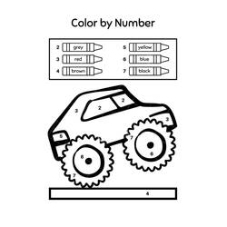 Malvorlage: LKW Malen nach Zahlen (Malen nach Zahlen) #177953 - Kostenlose Malvorlagen zum Ausdrucken