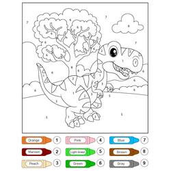 Zeichnungen zum Ausmalen: Magischer Dinosaurier - Kostenlose Malvorlagen zum Ausdrucken