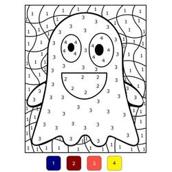 Malvorlage: Magisches Halloween (Malen nach Zahlen) #198017 - Kostenlose Malvorlagen zum Ausdrucken