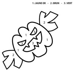 Malvorlage: Magisches Halloween (Malen nach Zahlen) #198030 - Kostenlose Malvorlagen zum Ausdrucken