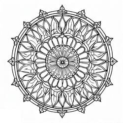 Malvorlage: Rosette (Mandalas) #193022 - Kostenlose Malvorlagen zum Ausdrucken