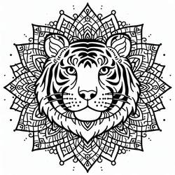 Malvorlage: Tiger Mandalas (Mandalas) #221053 - Kostenlose Malvorlagen zum Ausdrucken