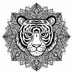 Malvorlage: Tiger Mandalas (Mandalas) #221055 - Kostenlose Malvorlagen zum Ausdrucken