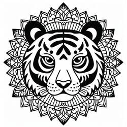 Malvorlage: Tiger Mandalas (Mandalas) #221060 - Kostenlose Malvorlagen zum Ausdrucken