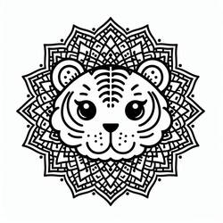 Malvorlage: Tiger Mandalas (Mandalas) #221061 - Kostenlose Malvorlagen zum Ausdrucken