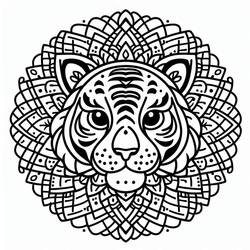 Malvorlage: Tiger Mandalas (Mandalas) #221062 - Kostenlose Malvorlagen zum Ausdrucken