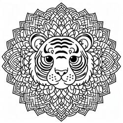 Malvorlage: Tiger Mandalas (Mandalas) #221063 - Kostenlose Malvorlagen zum Ausdrucken