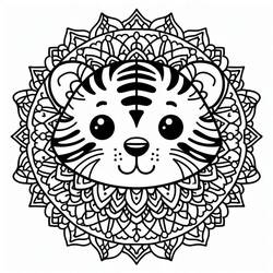 Malvorlage: Tiger Mandalas (Mandalas) #221064 - Kostenlose Malvorlagen zum Ausdrucken