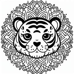 Malvorlage: Tiger Mandalas (Mandalas) #221067 - Kostenlose Malvorlagen zum Ausdrucken