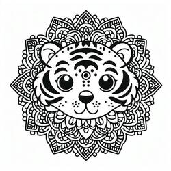 Malvorlage: Tiger Mandalas (Mandalas) #221068 - Kostenlose Malvorlagen zum Ausdrucken