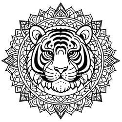 Malvorlage: Tiger Mandalas (Mandalas) #221070 - Kostenlose Malvorlagen zum Ausdrucken