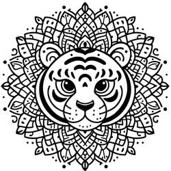 Malvorlage: Tiger Mandalas (Mandalas) #221072 - Kostenlose Malvorlagen zum Ausdrucken