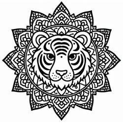 Malvorlage: Tiger Mandalas (Mandalas) #221073 - Kostenlose Malvorlagen zum Ausdrucken