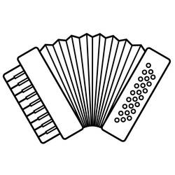 Zeichnungen zum Ausmalen: Akkordeon - Kostenlose Malvorlagen zum Ausdrucken