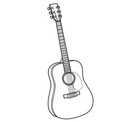 Malvorlage: Gitarre (Musik) #173195 - Kostenlose Malvorlagen zum Ausdrucken