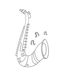 Malvorlage: Saxophon (Musik) #173377 - Kostenlose Malvorlagen zum Ausdrucken