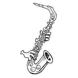 Malvorlage: Saxophon (Musik) #173379 - Kostenlose Malvorlagen zum Ausdrucken