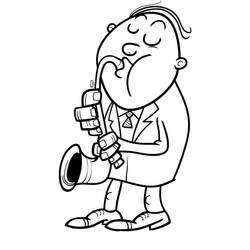 Malvorlage: Saxophon (Musik) #173393 - Kostenlose Malvorlagen zum Ausdrucken