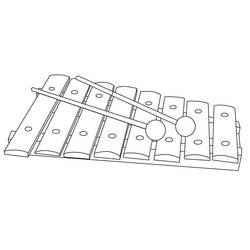 Zeichnungen zum Ausmalen: Xylophon - Kostenlose Malvorlagen zum Ausdrucken