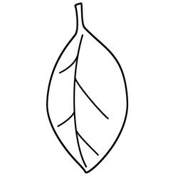 Zeichnungen zum Ausmalen: Blatt - Kostenlose Malvorlagen zum Ausdrucken