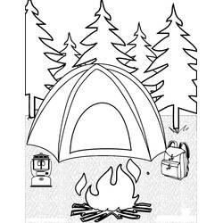 Malvorlage: Camping (Natur und Jahreszeiten) #207376 - Kostenlose Malvorlagen zum Ausdrucken