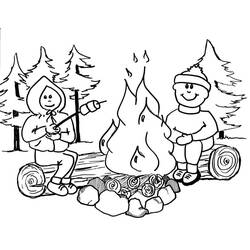 Malvorlage: Camping (Natur und Jahreszeiten) #207407 - Kostenlose Malvorlagen zum Ausdrucken