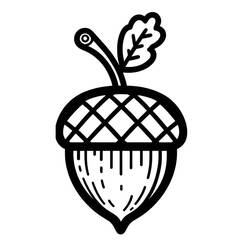 Zeichnungen zum Ausmalen: Eichel - Kostenlose Malvorlagen zum Ausdrucken