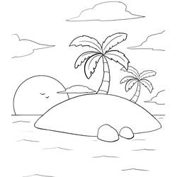 Malvorlage: Insel (Natur und Jahreszeiten) #201007 - Kostenlose Malvorlagen zum Ausdrucken