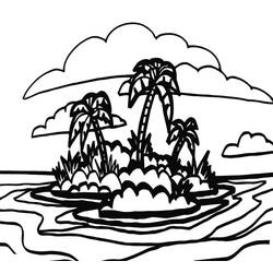 Malvorlage: Insel (Natur und Jahreszeiten) #201010 - Kostenlose Malvorlagen zum Ausdrucken