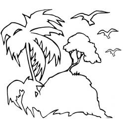 Malvorlage: Insel (Natur und Jahreszeiten) #201013 - Kostenlose Malvorlagen zum Ausdrucken