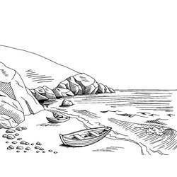 Malvorlage: Meer (Natur und Jahreszeiten) #193475 - Kostenlose Malvorlagen zum Ausdrucken