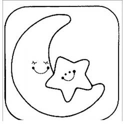Malvorlage: Mond (Natur und Jahreszeiten) #155585 - Kostenlose Malvorlagen zum Ausdrucken