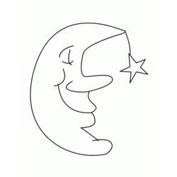 Malvorlage: Mond (Natur und Jahreszeiten) #155596 - Kostenlose Malvorlagen zum Ausdrucken